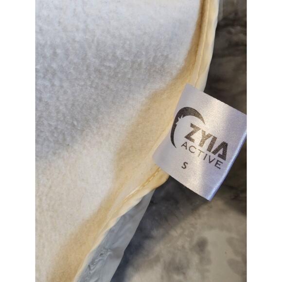 ZYIA Active Courchevel Fleece Hybrid Jacket Size SMALL Cream Activewear Coat - Picture 13 of 16